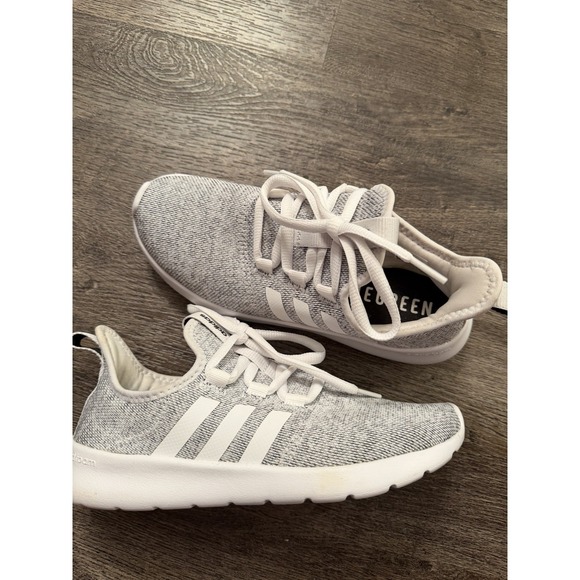 adidas Shoes - Adidas Cloudfoam Pure Womens Size 6 Gray White Athletic Running Shoes Sneakers